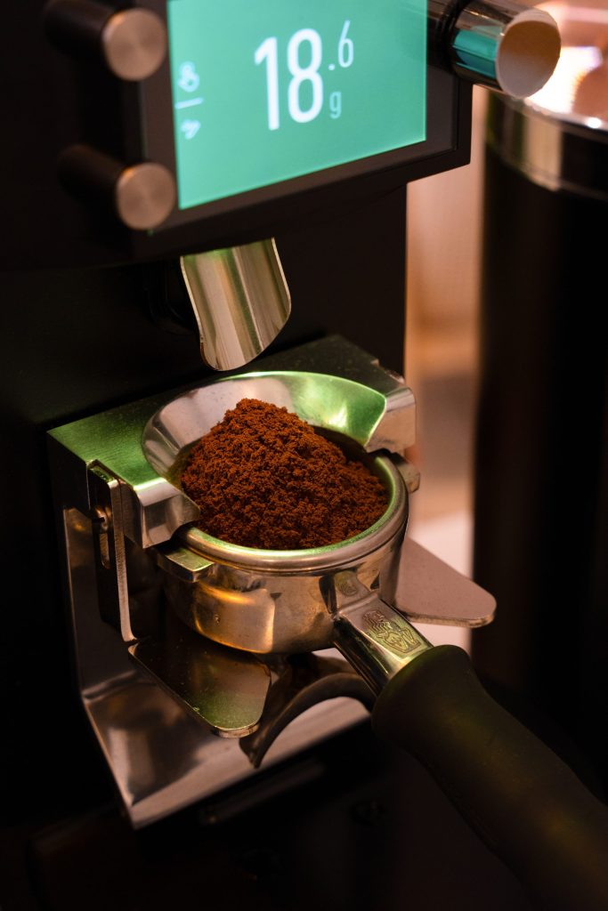 Portafilter avec café moulu